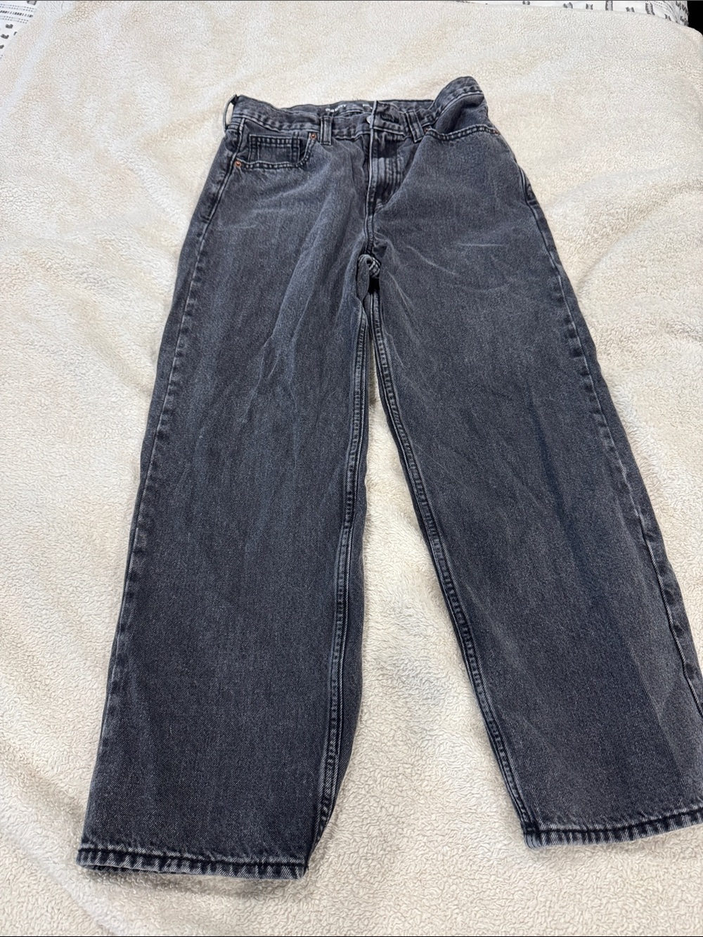 Old Navy Black Washed Super Baggy Kids Jeans